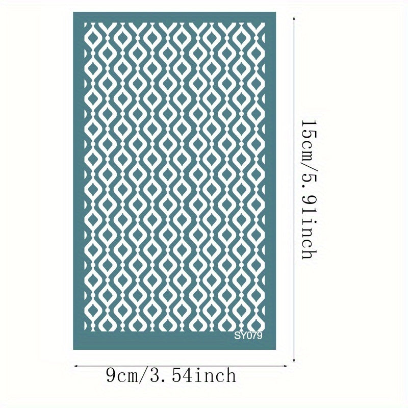 1pc 15X9cm Silk Screen Printing Template for Clay Earrings DIY