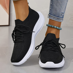 Women's Solid Running Shoes Wear Resistance Non Slip Sneakers