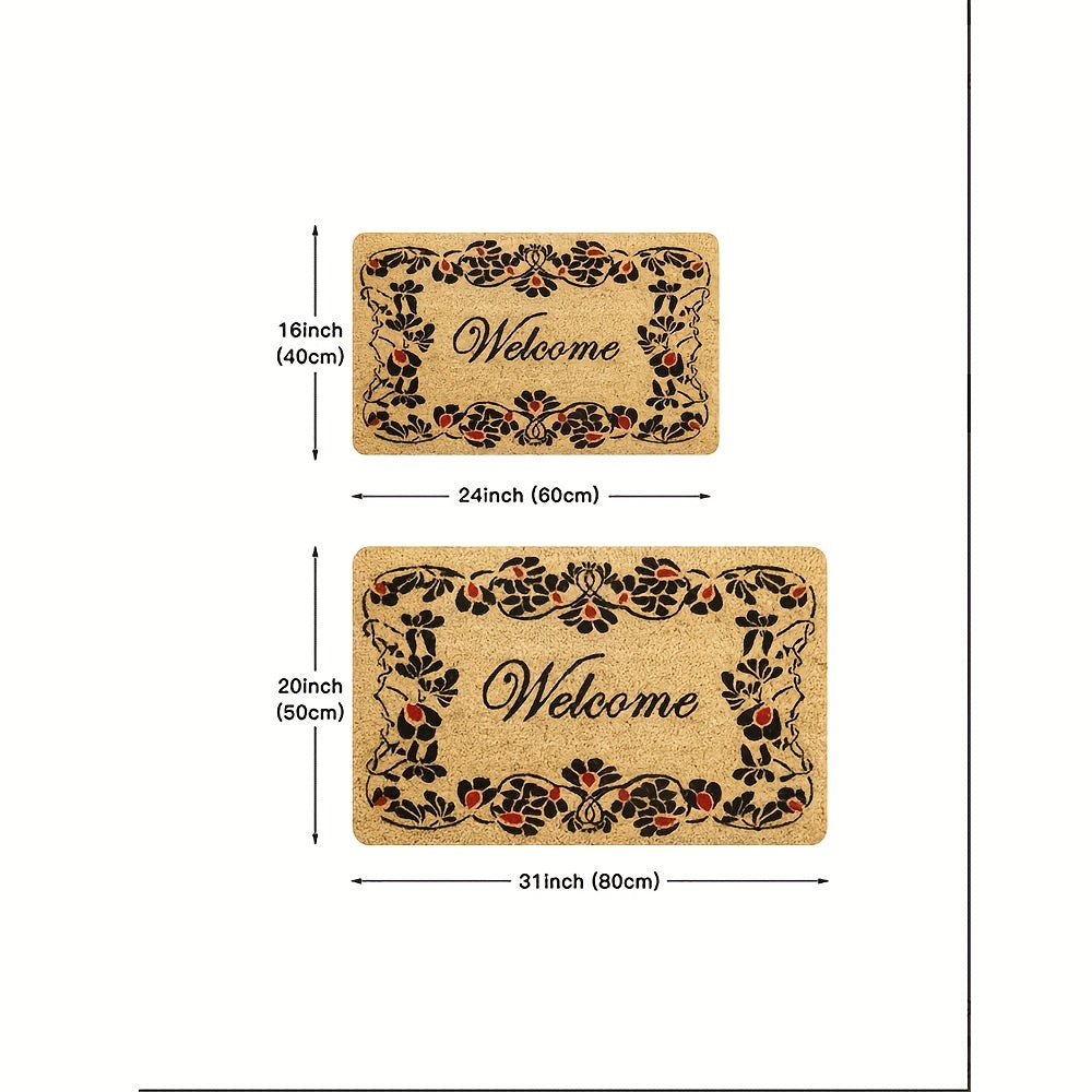 Durable Welcome Doormat Non slip Dirt Resistance Mat