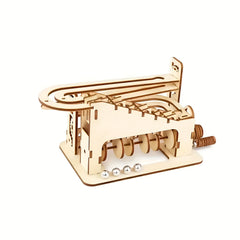 Wooden Puzzle Marble Run Mechanical Building Game