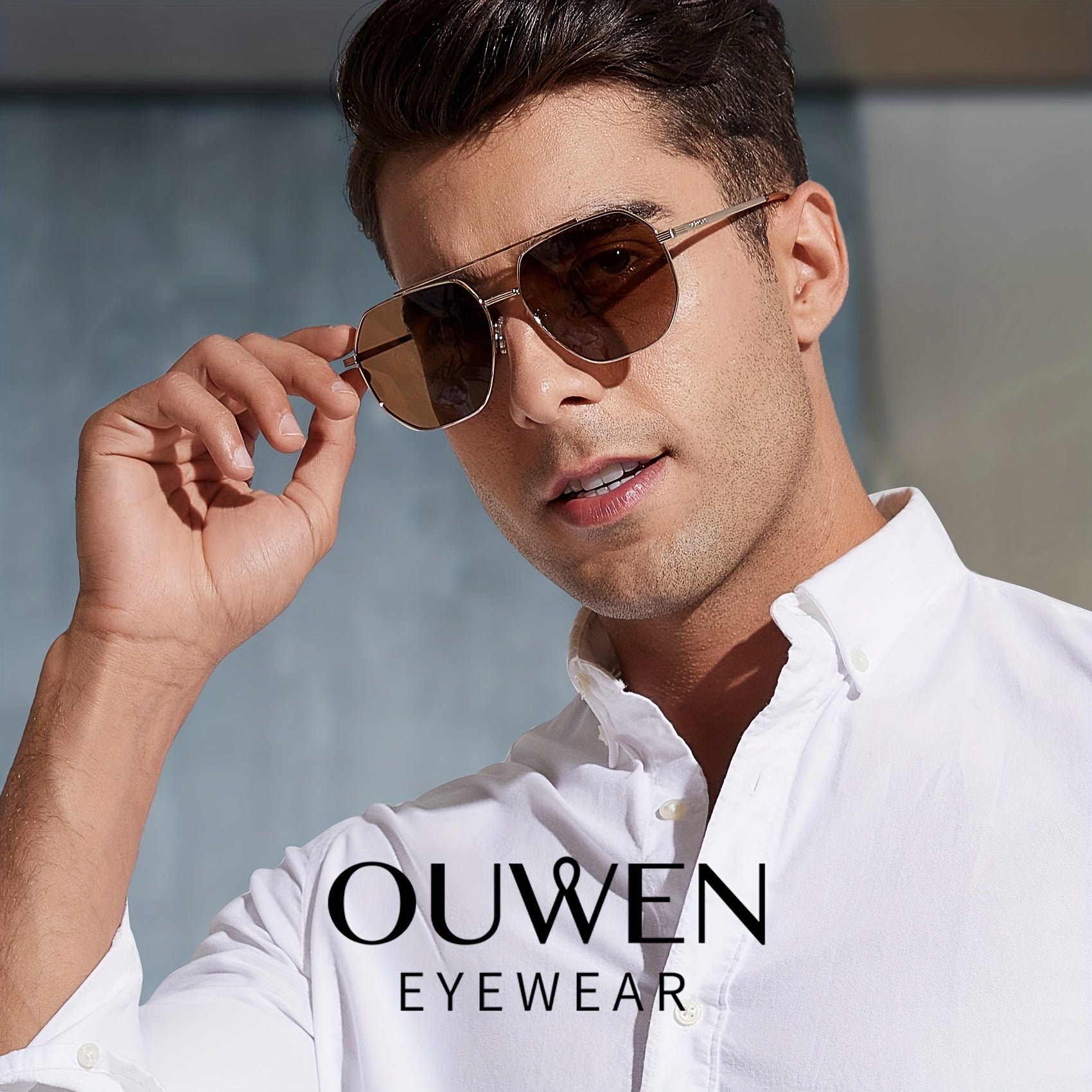 Polarized Aviator Sunglasses Men Golden Frame UV400 Protection