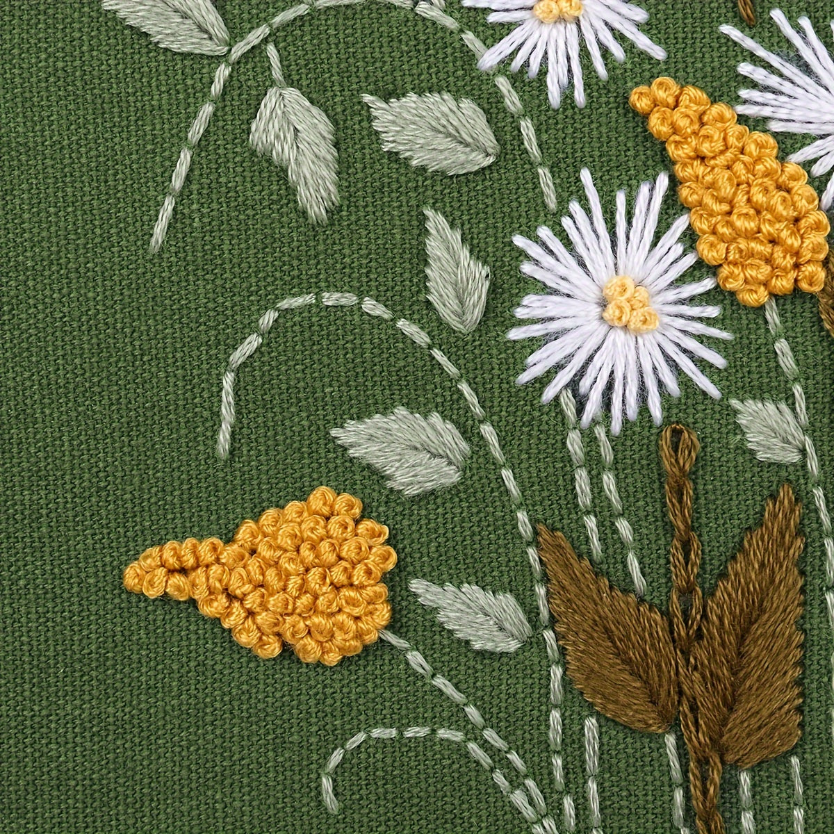 4pcs DIY Flowers And Plants Embroidery Kit with Embroidery Hoop 20.07 cm