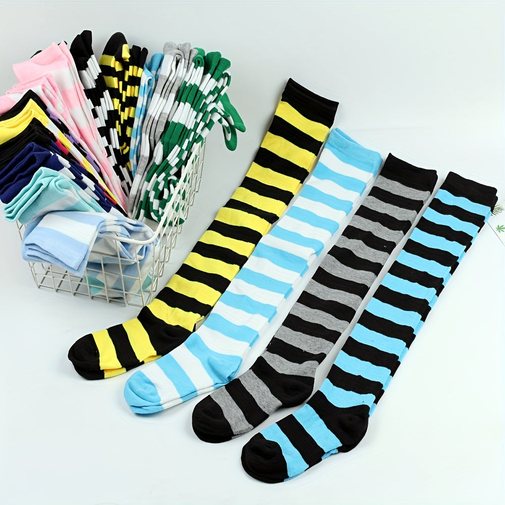 Striped Thigh High Socks for Halloween Costume