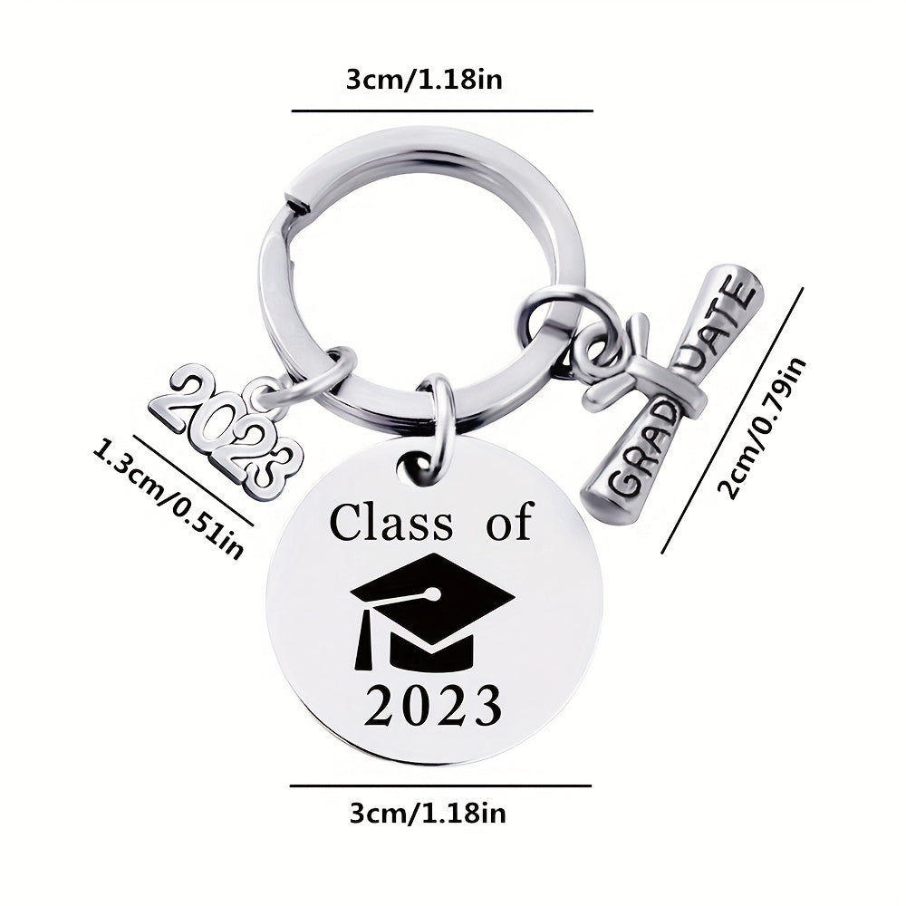 Graduation Season Stainless Steel Keychain For Boys And Girls
