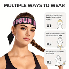 Double Sided Sports Headband Quick Dry Lightweight for Yoga Running Cycling