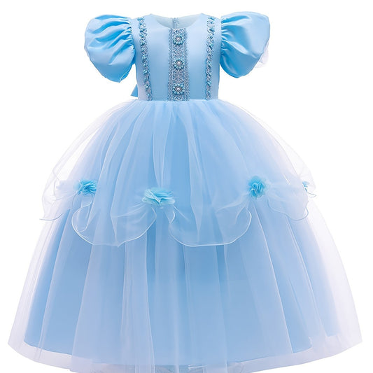 Princess Party Dress for Girls Birthday Halloween Ball Gown