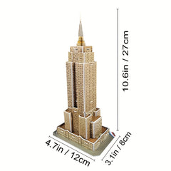 3D Empire State Building Model Puzzle DIY Toy