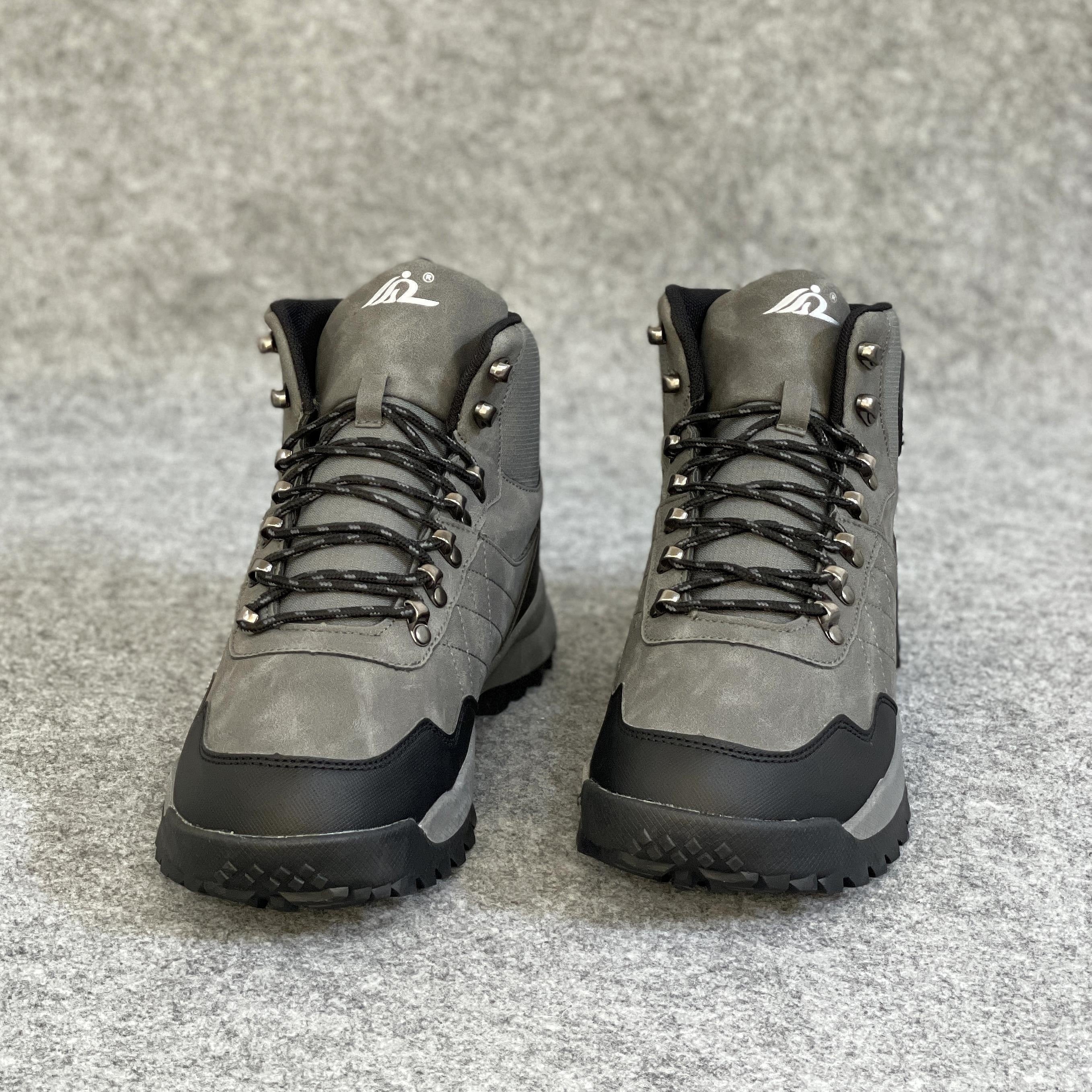 Men's Hiking Boots Non Slip Lace Up Sneakers for Winter & Autumn