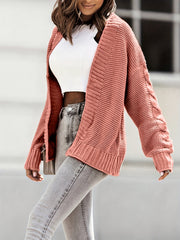 Cable Long Sleeve Cardigan