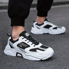 Lace Mesh Running Shoes Soft Sole Platform Shock Absorption Sports Shoes