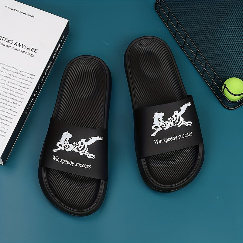 Men's Non Slip Lightweight Slides Open Toe Quick Dry Slippers