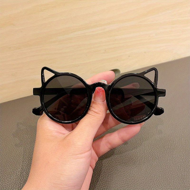 Kids Cat Ear Round Sunglasses UV Resistant