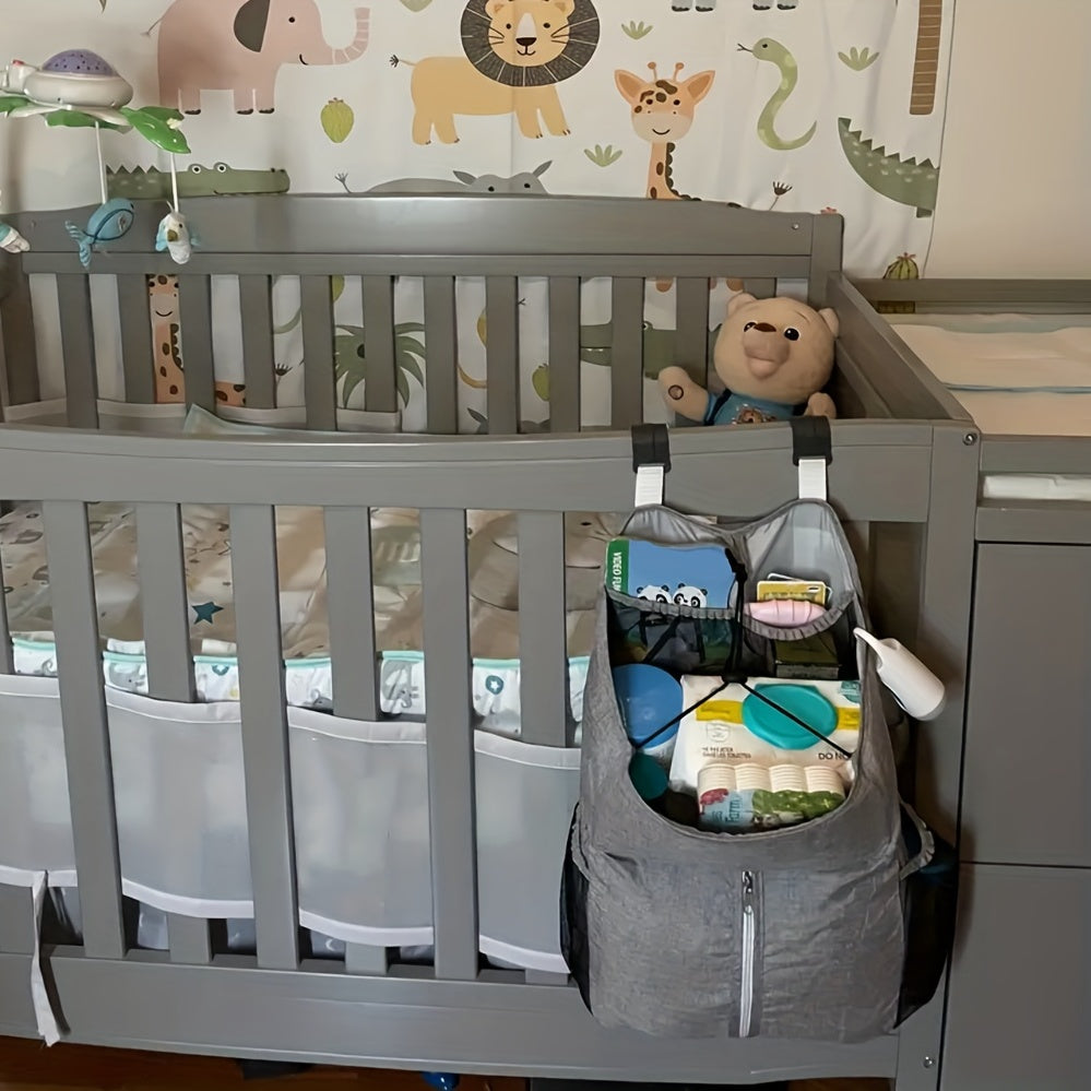 Diaper Organizer Crib Hanging Bag Crib Side Storage Hanging Diaper Caddy