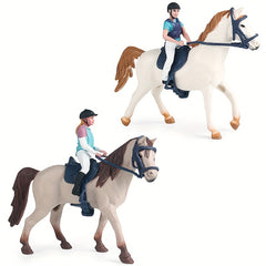 Realistic Horse and Rider Toy Set for Kids Birthday and Christmas