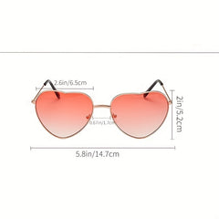 Heart Frame Sunglasses Ombre Lens Glasses UV400