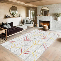 Modern Geometric Carpet Floor Mat Soft Non Slip Area Rugs for Living Bedroom