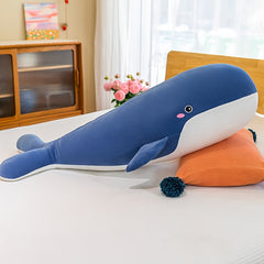 Cute Whale Plush Toy Ocean Stuffed Animal with Smiling Face