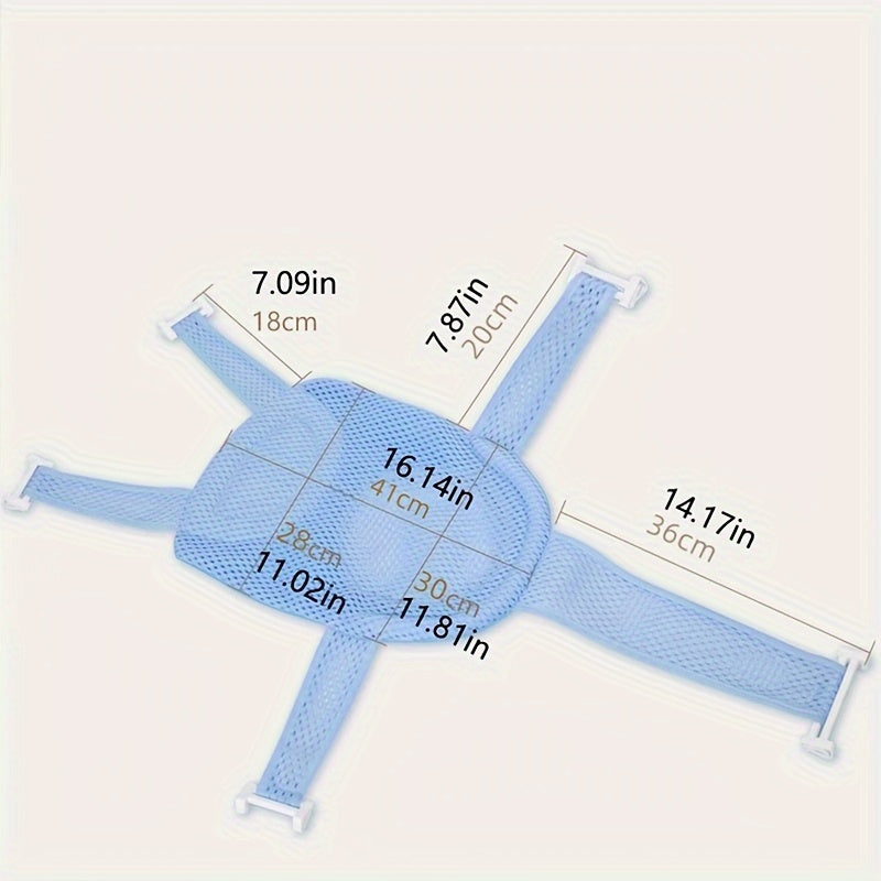 Soft & Breathable Kids Bath Support Net - Pink/Green Star Pattern