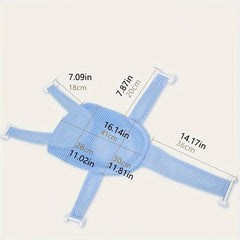 Soft & Breathable Kids Bath Support Net - Pink/Green Star Pattern