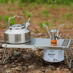 Portable Stainless Steel Camping Stove Table for Picnic