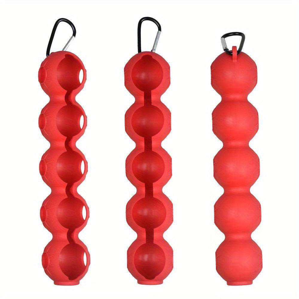 5-Ball Silicone Golf Ball Holder with Secure Buckle