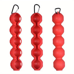 5-Ball Silicone Golf Ball Holder with Secure Buckle