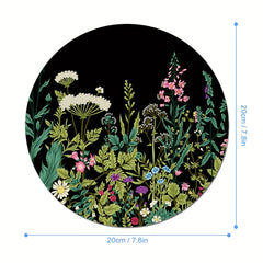 Floral Print Mouse Pad Non Slip Rubber Base