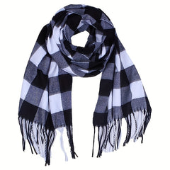 Kids Plaid Scarf Long Neck Scarf for Boys and Girls Ages 1-12