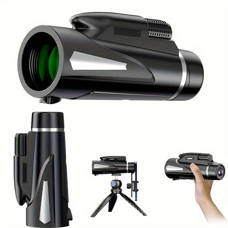 Zoomable Telescope with Tripod & Phone Holder for Single-Handed Photography