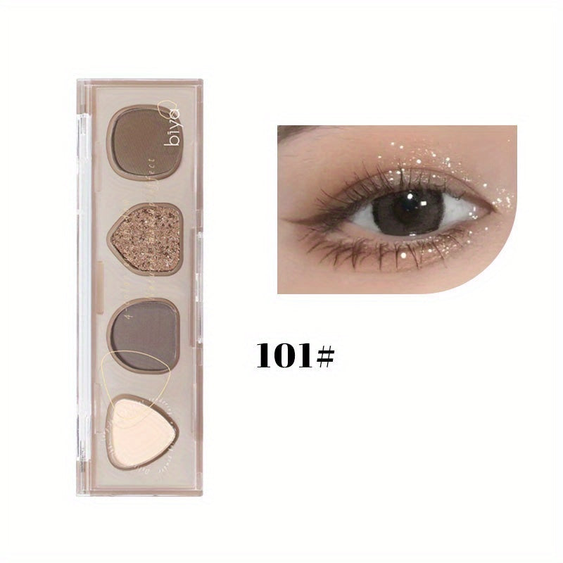 Wasteland Style Eyeshadow Palette - 4 Shimmering Matte Finish Colors
