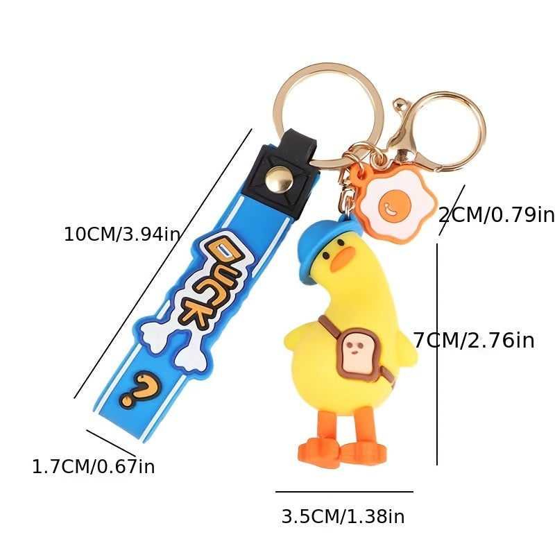 Cartoon Duck Doll Key Chain For Men Couple Bag Pendant Car Keychain