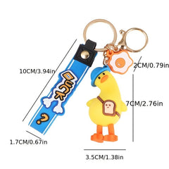 Cartoon Duck Doll Key Chain For Men Couple Bag Pendant Car Keychain