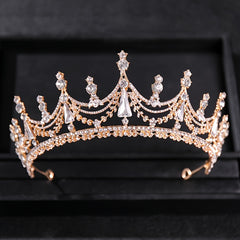 Rhinestone Princess Tiara Crystal Headbands Wedding Party