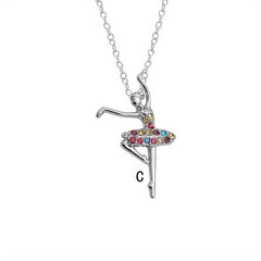 Dancing Girl Princess Pendant Necklace for Girls