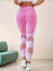 Leopard Print Yoga Leggings for Women High Stretch Sports Tights