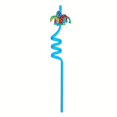 8pcs Circus Series Reusable Pet Straws for Party Bar Decoration