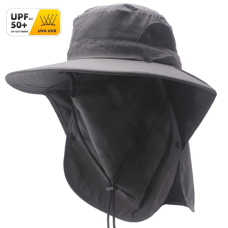 Breathable Sun Hat with Waterproof Wide Brim for Fishing