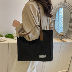 Canvas Large Capacity Tote Bag Casual Handbag Style Shoulder Bag