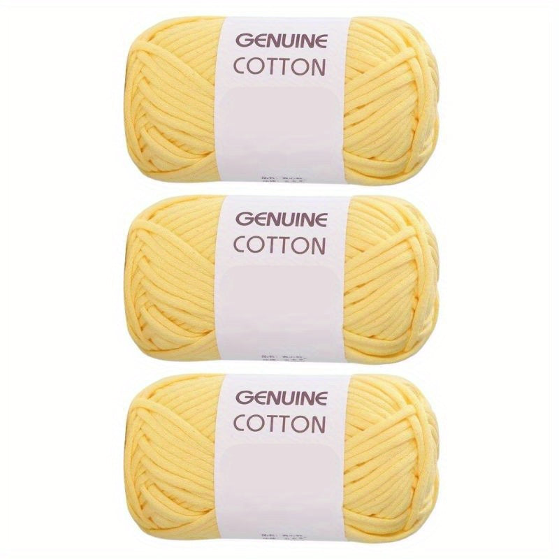3 Skeins Cotton Nylon Blended Yarn for Knitting Weaving Crocheting