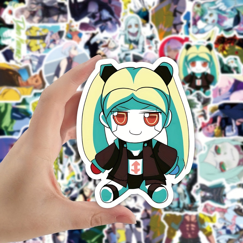 50Pcs Cyberpunk Style Graffiti Stickers for Motorcycles Laptops Desktops