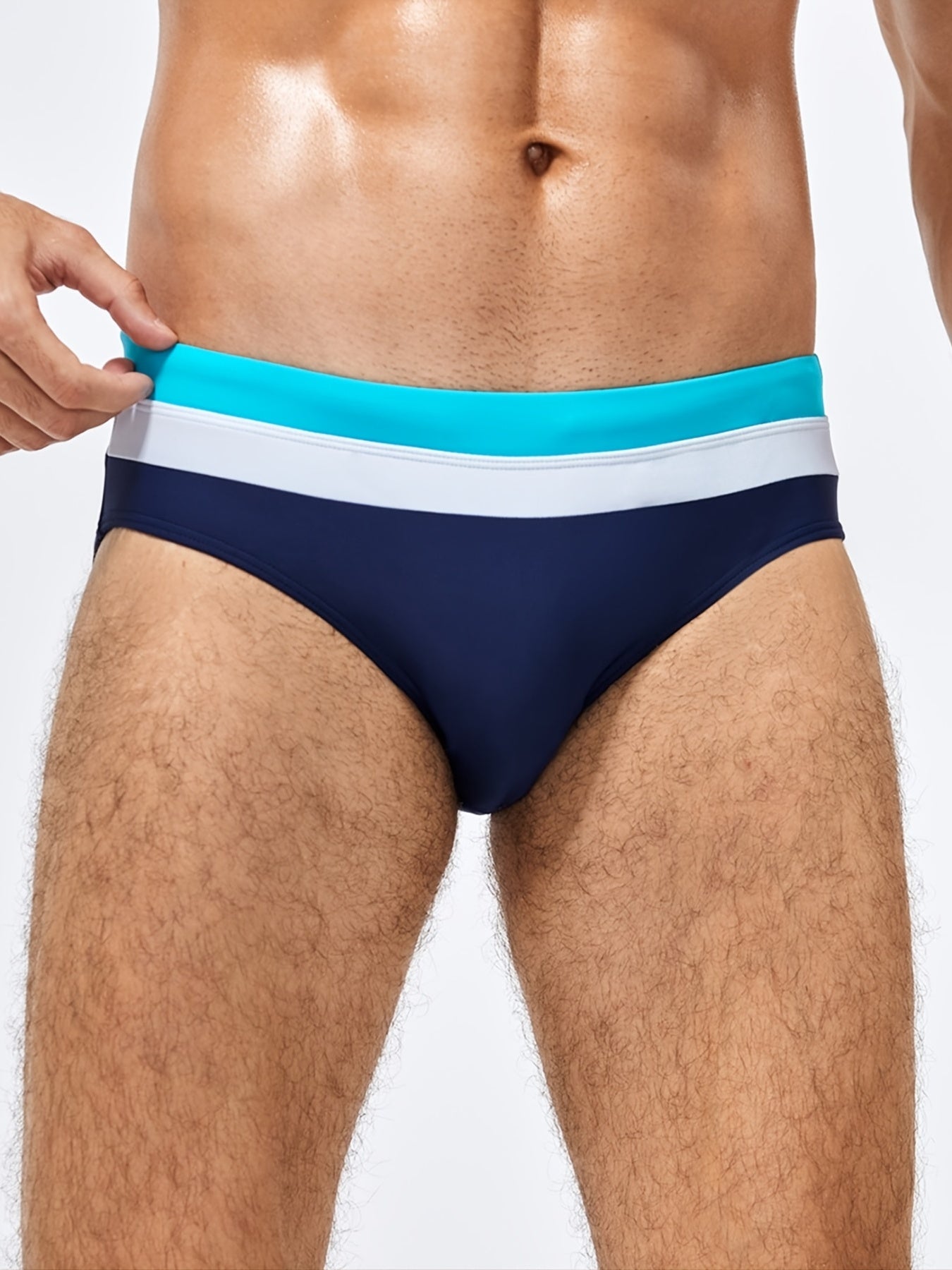 Men's Striped Swim Briefs - Quick Dry, Comfortable, Stylish