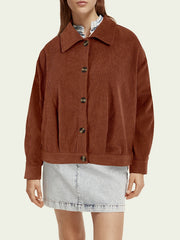 Solid Button Front Jacket Casual Collar Long Sleeve Outerwear