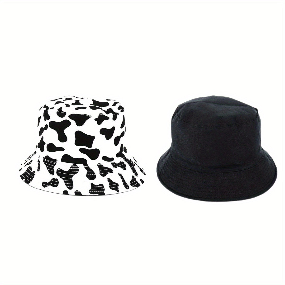Printed Bucket Hat Cartoon Pattern Reversible Sunscreen Fisherm