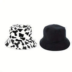 Printed Bucket Hat Cartoon Pattern Reversible Sunscreen Fisherm