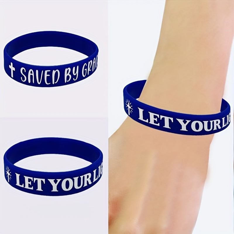 Colorful Inspirational Silicone Bracelet Wrist Band