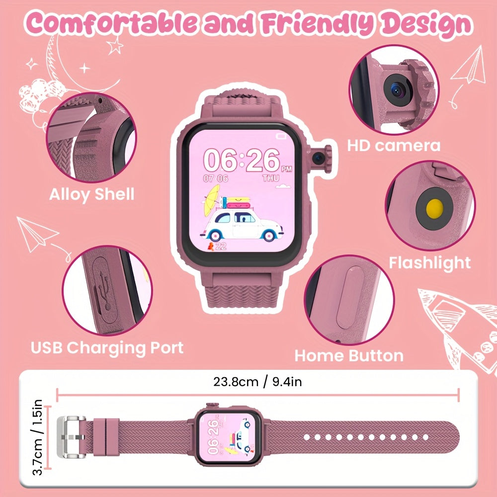 Kids Smartwatch with Educational Games Music Alarm Flashlight Camera