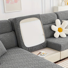 Solid Jacquard Stretch Sofa Slipcover Elastic Band Furniture Protector Sofa Cove