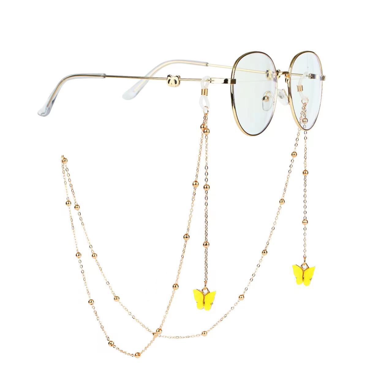 Butterfly Beads Glasses Chain Mask Holder