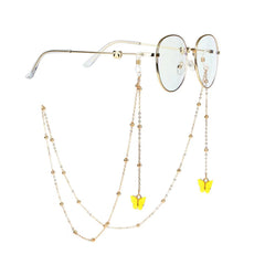Butterfly Beads Glasses Chain Mask Holder