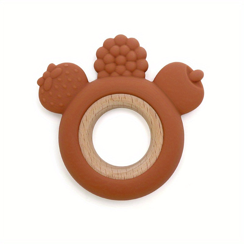 Baby Teether Molar Stick 6-12 Months Soothing Toy Silicone Boilable Water